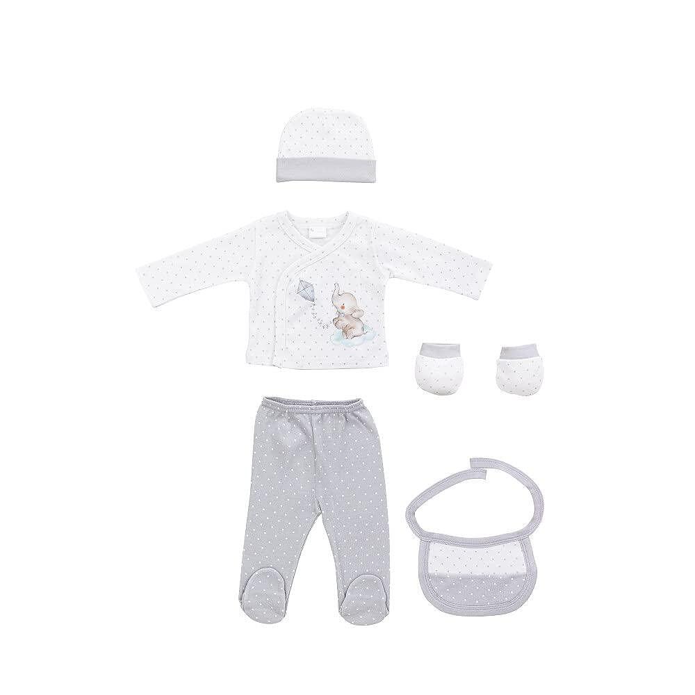 Бебешки Комплект За Изписване 5ч Elefante Grey Interbaby