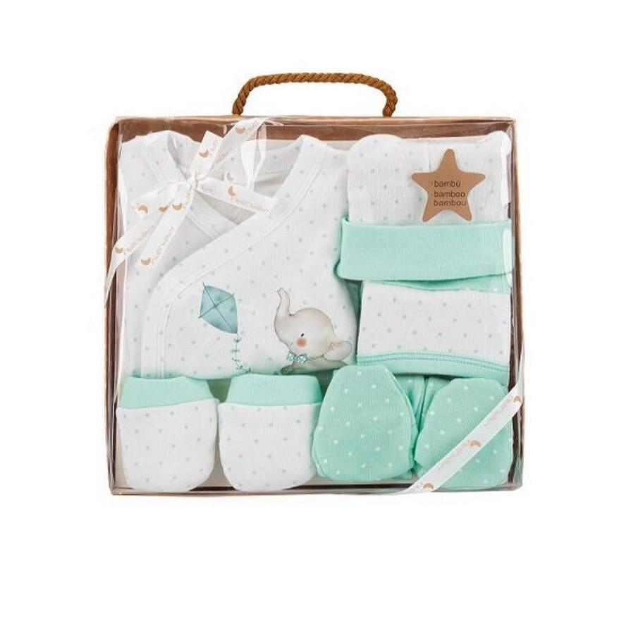 Бебешки Комплект За Изписване 5ч Elefante Mint Interbaby