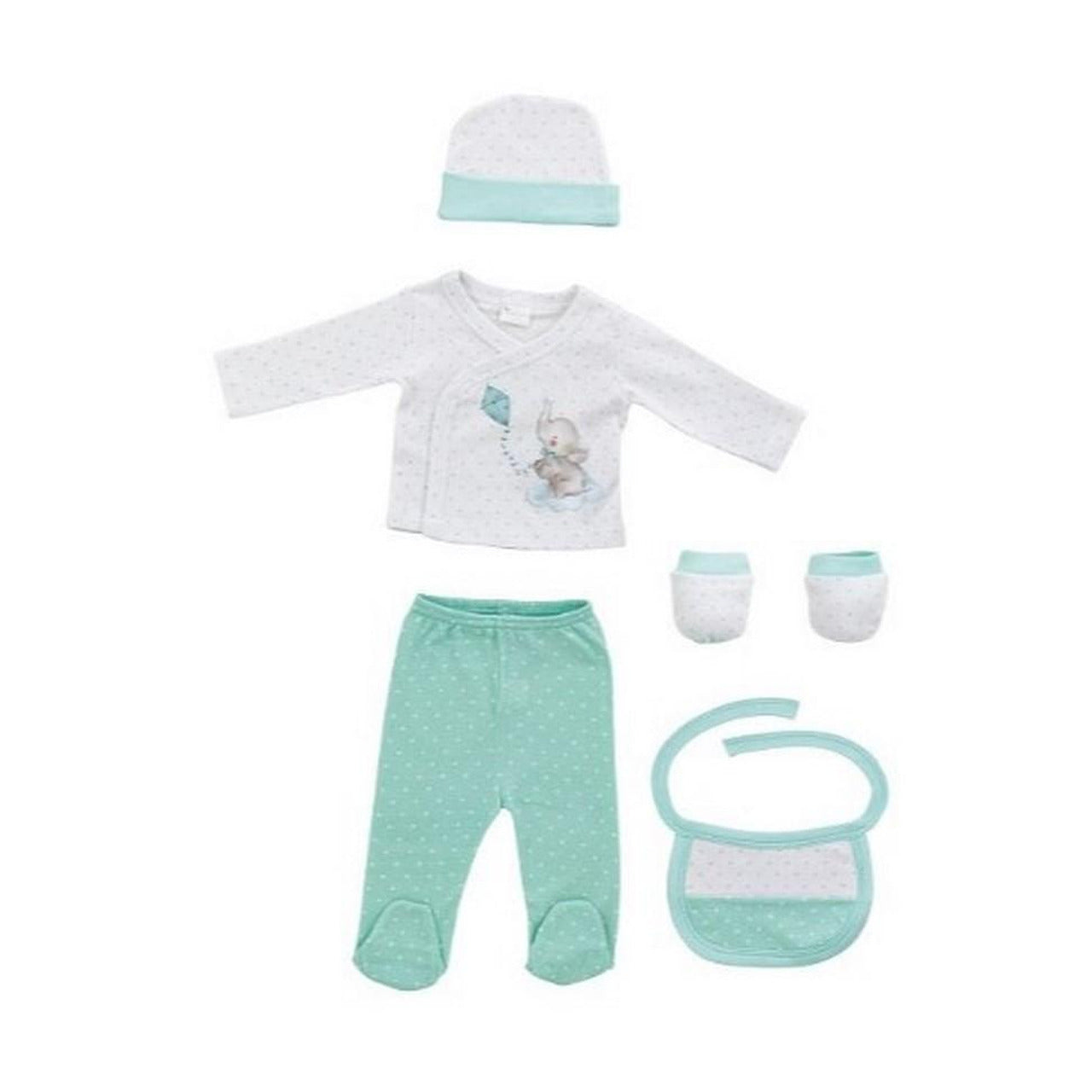 Бебешки Комплект За Изписване 5ч Elefante Mint Interbaby