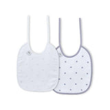 Бебешки Лигавник Fabric 2 Бр Grey White Interbaby