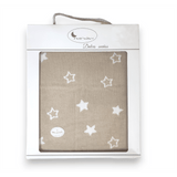 Бебешко Плетено Памучно Одеяло Star 75х100 См. White Beige Interbaby