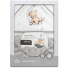 Комплект Бебешка Хавлия 100x100 См. + Козирка Oso Luna Estrellas White Grey Interbaby