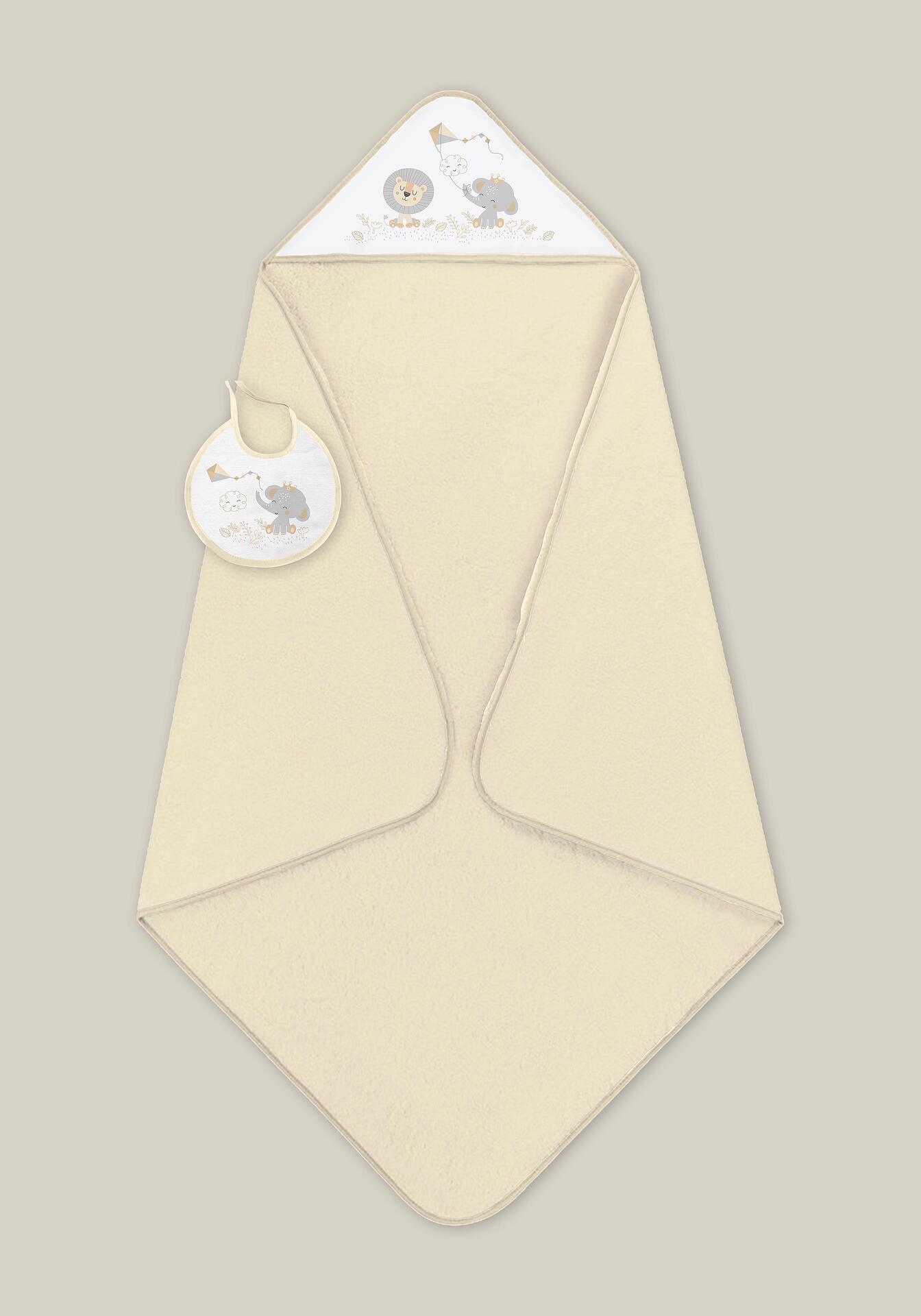 Комплект Бебешка Хавлия С Лигавник 100x100 См. Cachirulo Beige Interbaby