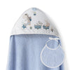 Комплект Бебешка Хавлия С Лигавник 100x100 См. Jirafa Bicicleta Blue Interbaby