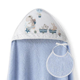 Комплект Бебешка Хавлия С Лигавник 100x100 См. Jirafa Bicicleta Blue Interbaby