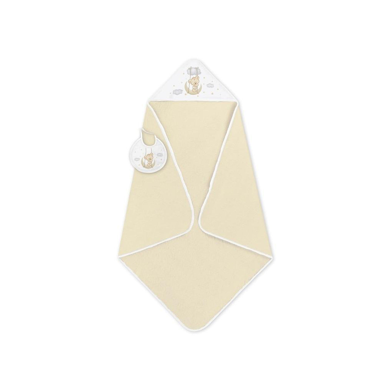 Комплект Бебешка Хавлия С Лигавник 100x100 См. Osito Luna Beige Interbaby