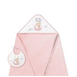 Комплект Бебешка Хавлия С Лигавник 100x100 См. Osito Luna Pink Interbaby