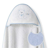 Комплект Бебешка Хавлия С Лигавник 100x100 См. Oso Lazo White Blue Interbaby