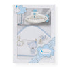 Комплект Бебешка Хавлия С Термометър За Баня White Blue Interbaby