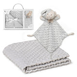 Комплект Бебешко Одеяло С Играчка Doudou Grey Interbaby