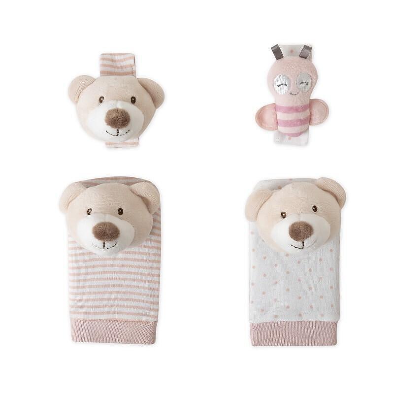Комплект Дрънкалки Ръкавички Osito Pink Interbaby