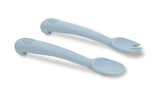 Комплект Силиконови Прибори За Хранене Blue Grey Interbaby