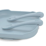 Комплект Силиконови Прибори За Хранене Blue Grey Interbaby