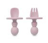 Комплект Силиконови Прибори За Хранене Anti Choking Dark Pink Interbaby