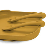 Комплект Силиконови Прибори За Хранене Earth Ocher Interbaby