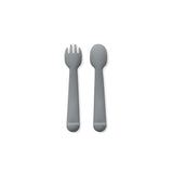 Комплект Силиконови Прибори За Хранене Petrol Grey Interbaby