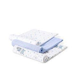 Муселинови Пелени 80х80 См 3бр Paracaidista Blue Interbaby