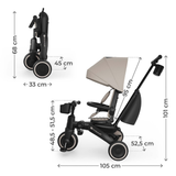 Jazz 3 Сгъваема Триколка Бежова Kinderkraft