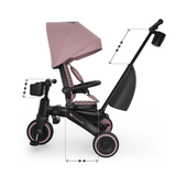 Jazz 3 Сгъваема Триколка Розова Kinderkraft