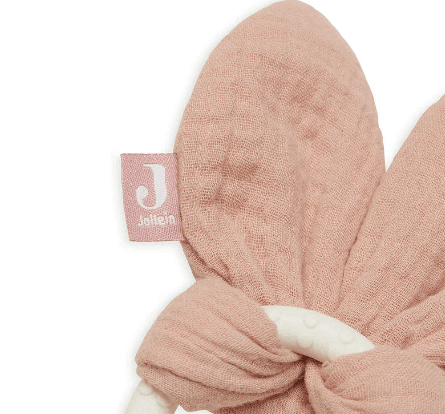 Бебешка Силиконова Гризалка Bunny Ears Rosewood Jollein