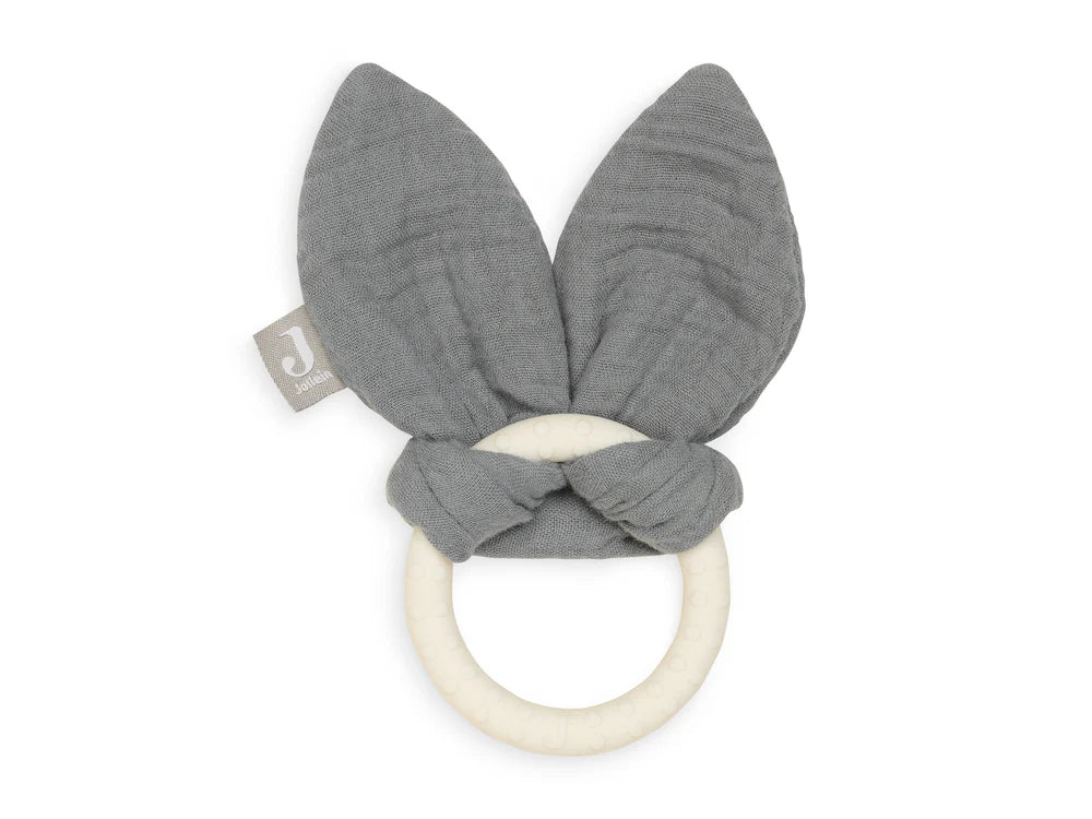Бебешка Силиконова Гризалка Bunny Ears Storm Grey Jollein