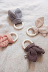 Бебешка Силиконова Гризалка Bunny Ears Storm Grey Jollein