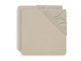 Jollein Jersey Gumis Lepedő Szett 60x120 cm 2 db Nougat