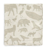 Комплект Муселинови Кърпи 31 X 31 См. 3 Бр. Animals Olive Green Jollein