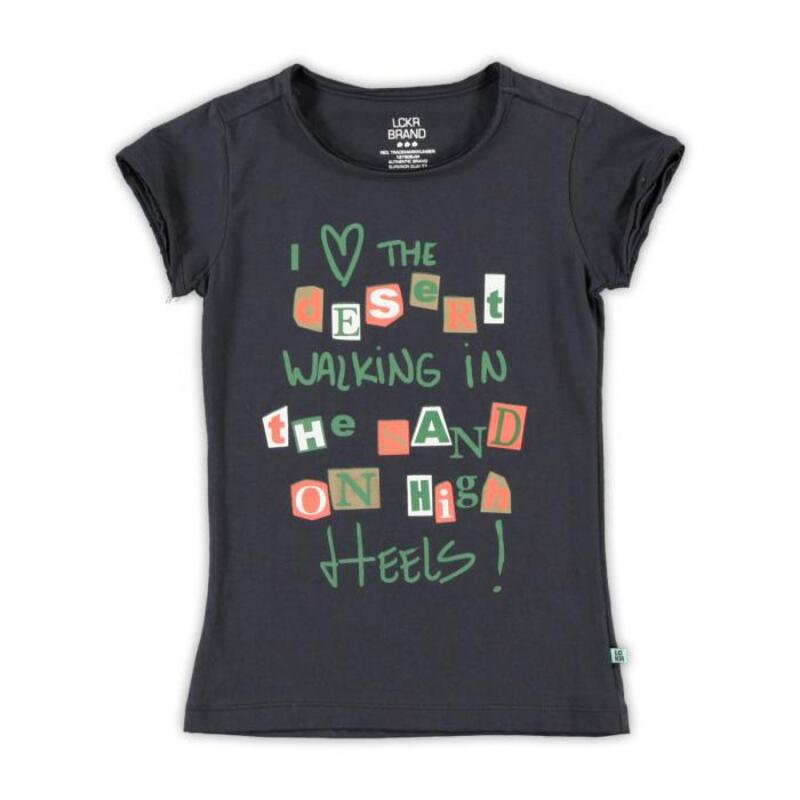 Кафява Блуза С Къси Ръкави И Щампа, 92 См. 2 Г. Lckr