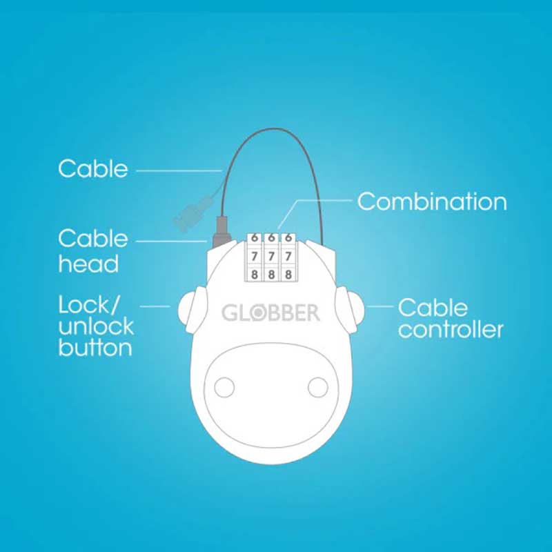 Катинар За Тротинетки И Колела Син Цвят Globber