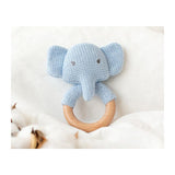 Бебешка Гризалка Дрънкалка Слон 13 См Rattle Cotton Blue 3430 4 Kiokids