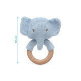Бебешка Гризалка Дрънкалка Слон 13 См Rattle Cotton Blue 3430 4 Kiokids