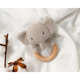 Бебешка Гризалка Дрънкалка Слон 13 См Rattle Cotton Grey 3884 5 Kiokids