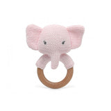 Бебешка Гризалка Дрънкалка Слон 13 См Rattle Cotton Pink 3428 1 Kiokids