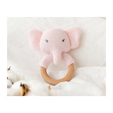 Бебешка Гризалка Дрънкалка Слон 13 См Rattle Cotton Pink 3428 1 Kiokids