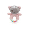 Бебешка Плюшена Дрънкалка Коте 18 См Rattle Pink 3391 8 Kiokids
