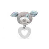 Бебешка Плюшена Дрънкалка Куче Син 13 См 3373 4 Kiokids