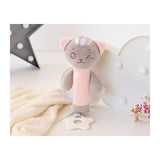 Бебешка Плюшена Играчка Коте 25 См Rattle Pink 3392 5 Kiokids