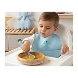 Бебешка Силиконова Лъжичка Синя 3584 4 Kiokids