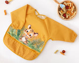 Бебешки Лигавник Непромокаема Мантичка С Ръкави Тигърче Mustard Kiokids