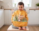 Бебешки Лигавник Непромокаема Мантичка С Ръкави Тигърче Mustard Kiokids