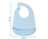 Бебешки Силиконов Лигавник С Джоб Син 05443 2 Kiokids
