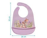 Бебешки Силиконов Лигавник С Джоб Зайче Lavender 05375 6 Kiokids