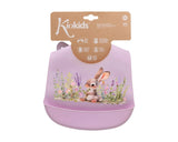 Бебешки Силиконов Лигавник С Джоб Зайче Lavender 05375 6 Kiokids