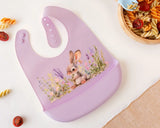 Бебешки Силиконов Лигавник С Джоб Зайче Lavender 05375 6 Kiokids