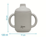 Детска Силиконова Чаша С Дръжки 120 Мл Grey 03786 2 Kiokids