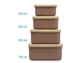 Комплект 4 Бр. Кутии За Храна Сърничка Beige 04188 3 Kiokids