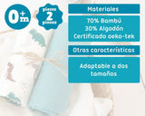 Муселинови Пелени 120х120 См Bamboo 2 Бр. Green 03973 6 Kiokids