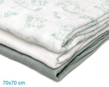 Муселинови Пелени 70х70см Bamboo 3 Бр. Sage 06402 8 Kiokids