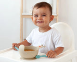 Szilikon Csiga Tál Beige 04185 2 Kiokids